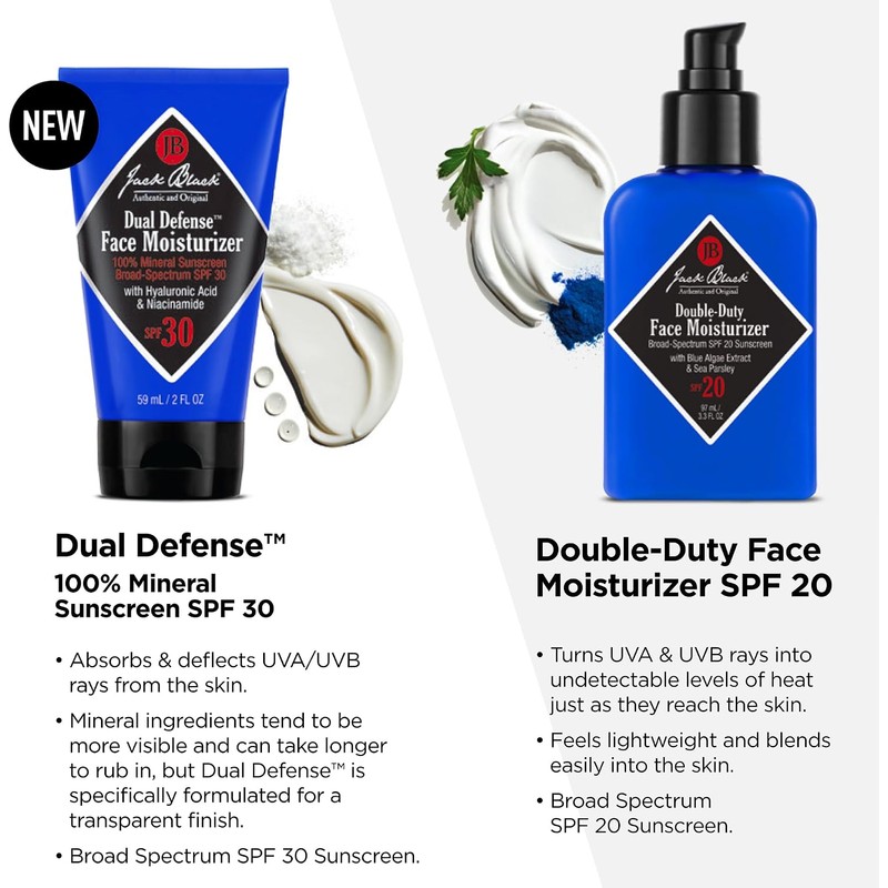 Jack Black Crema hidratante facial de doble resistencia SPF 20,