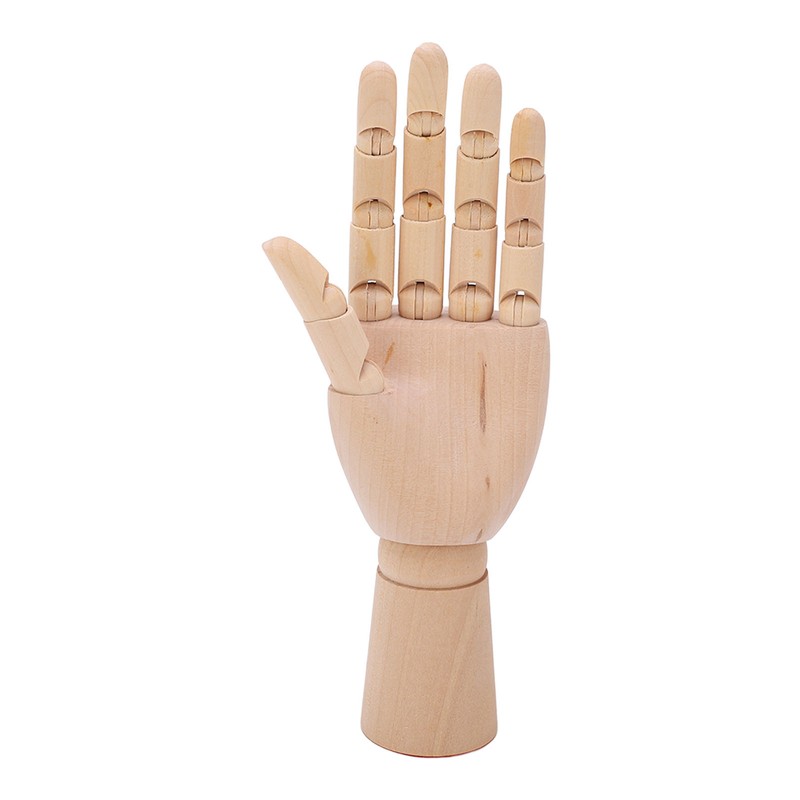 Wood Mannequin Hand Flexible Joints Fingers Drawing Mannequin Hand for