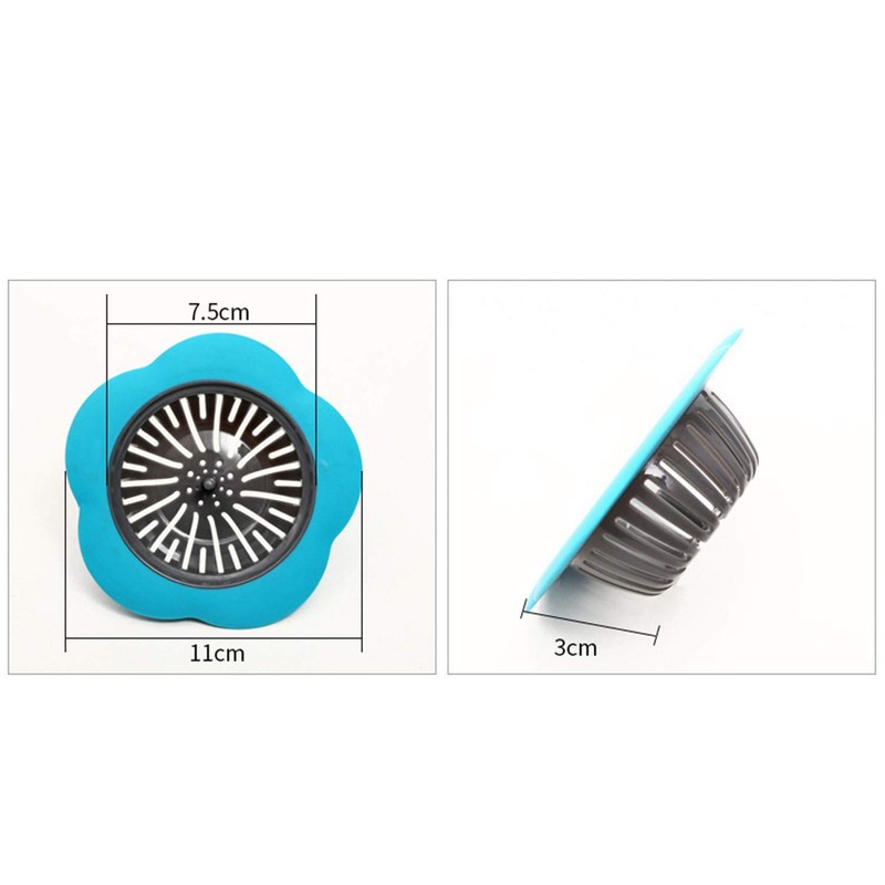 2-Pack Plastic Sink Strainer Kitchen Bathroom Tools Flower Shaped Anti