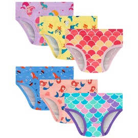 JAHSIYI Toddler Girls Underwear 2T Pure Cotton Panties Mermaid Briefs Underpants Undies Clothes Age 2 Years Ropa Interior Niña Calzones para niñas