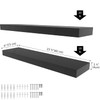 Ballucci Floating Shelves, 24" Wood Wall Shelf Set of 2,