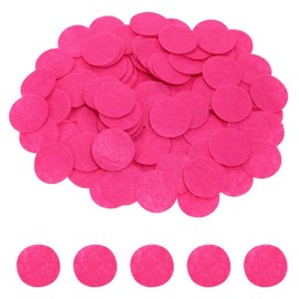 Tupalizy 1 Inch Round Felt Circles Pads for Scentsy Wax Samples Making Sewing Fabric Flower Hair Bows Headbands Accessories Christmas Crafts Crochet Project, 200PCS (Rose Red)