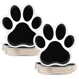 50Pcs Puppy Paw Print Party Plates Dog Themed Paper Plates for Dog Themed Birthday Party Decorations Dog Paw Prints Dinner Plates for Girl Boy Kids Birthday Pet Dog Themed Baby Shower Party Supplies