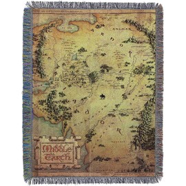 Northwest Lord of The Rings - The Hobbit Woven Tapestry Throw Blanket, 48" x 60", Middle Earth