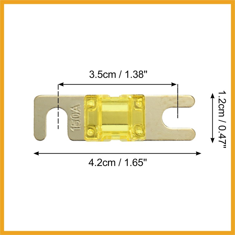 Partuto 6pcs 150A AFS Mini ANL Fuse Replacement Electrical Protection