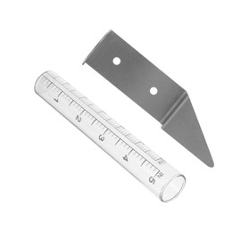 Sosoport 1set Lawn Rain Gauge Stainless Steel Rack Accurate Precipitation Measurement Tool for Garden Patio and Use