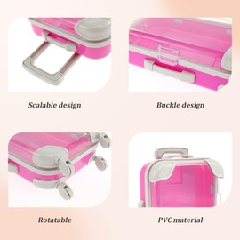 FALESOUL FALESOUL 12 Pack Mini Suitcase Party Favor Box, Luggage Storage Box Empty Candy False Eyelashes Tray Tiny Suitcase, Cute Clear Tiny Packaging Box for Travel Theme Party and Celebrations
