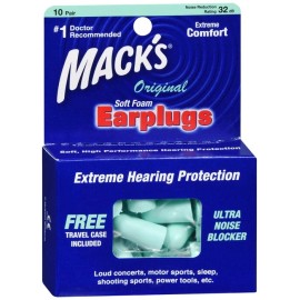 Mack's Earplugs Soft Foam Teal 10 pairs
