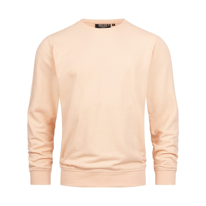 Indicode Men's Holt Sweatshirt with Ribbed Cuffs, Men's Sweater Pullover