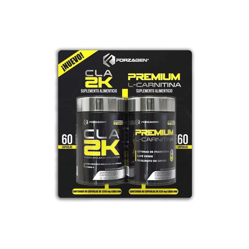 Forzagen Premium Series L-carnitina Cla-2k 120 Caps Termogénico Sin sabor