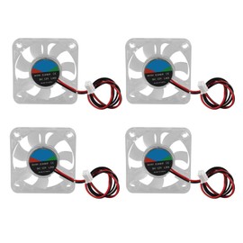 Jopto Mini 3D Printer Fan 5010 Brushless DC 12V Quiet 50x50x10mm RGB LED Light Hydraulic Bearing Fan with 2 Pin Terminal for 3D Printer Extruder Makerbot MK7 MK8