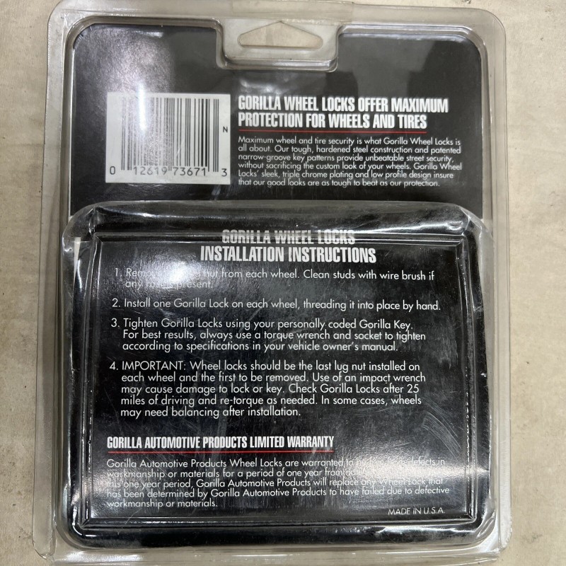 Gorilla Automotive New GORILLA Automotive WHEEL LOCKS 73671 Std Mag
