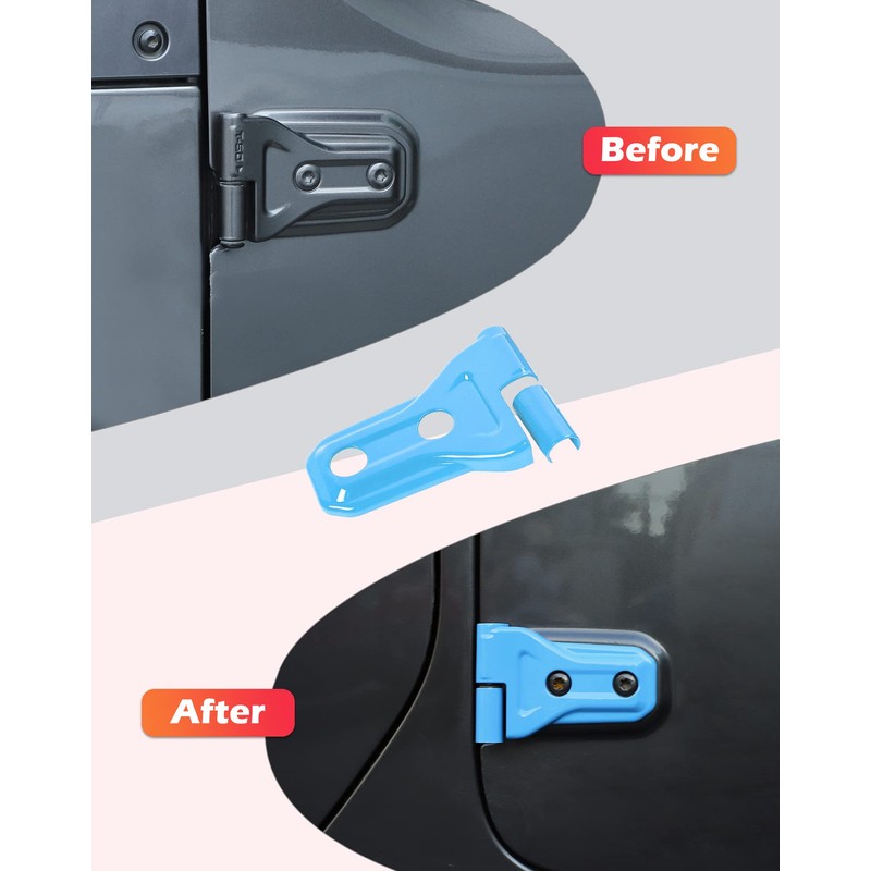 JeCar Door Hinge Cover Trim Exterior Accessories Compatible with Jeep