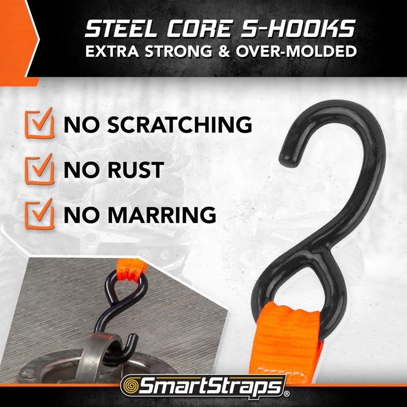 SMARTSTRAPS - 249 14' 3000lb CarbonX Ratchet Tie Downs 4