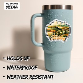 Tuscany Sticker 4 Inch City Travel Souvenir Destination - Waterproof Vinyl Decal for Laptop Water Bottle Car Tumbler - Durable Aesthetic Long-Lasting Stickers for Adults ID44990