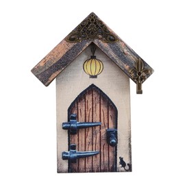 Sarini Mini Retro Garden Decoration Set Including Miniature Dwarf Christmas Garden Ornaments And Elf Door Sled DIY Christmas Decoration
