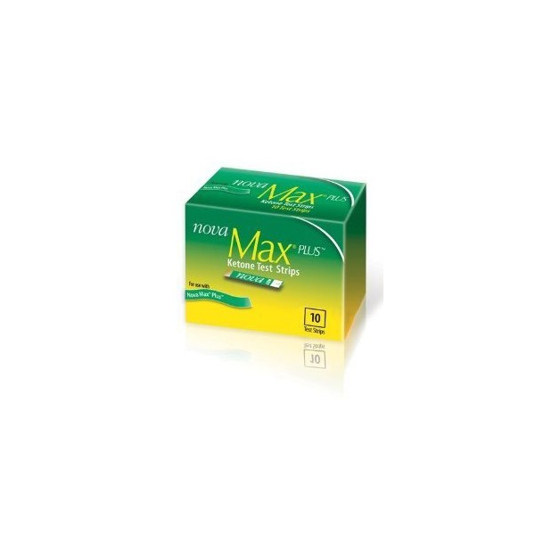 Nova Max Plus Ketone Test Strips - 10 Ct (Pack of 2)