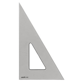 Pacific Arc's Scholastic Triangle - 12 inch - Smoke - 30/60 Angle - Polystyrene - Inking Edge - Technical Drawing Tools, Drafting, Architect and Engineering.