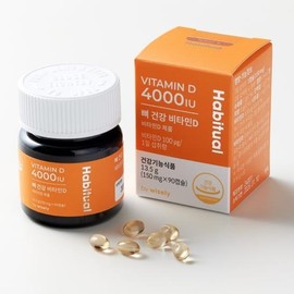 Vitamin D3 4000IU Active High-Concentration Vitamin D3 Bone Health Premium 90 Capsules (3-month supply) / 비타민D3 4000IU 활성형 고함량비타민D3 뼈건강 프리미엄 90캡슐(3개월 분)