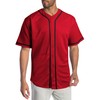 Mens Baseball Jersey Stripe Button Down Shirts Team Sports Uniforms