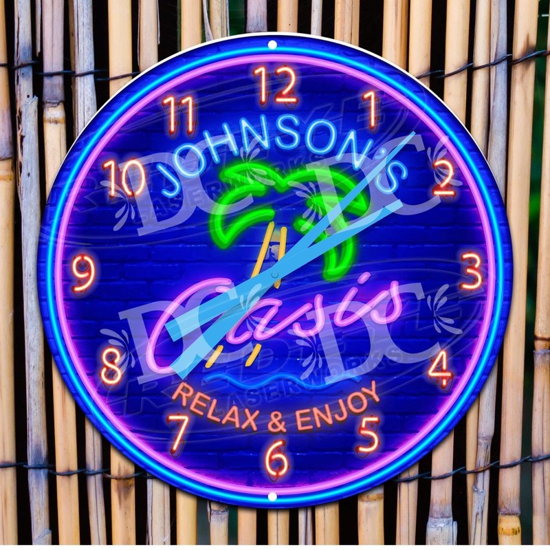 Decorative Concepts Backyard Tiki Bar Oasis Customized Large 24"" Metal