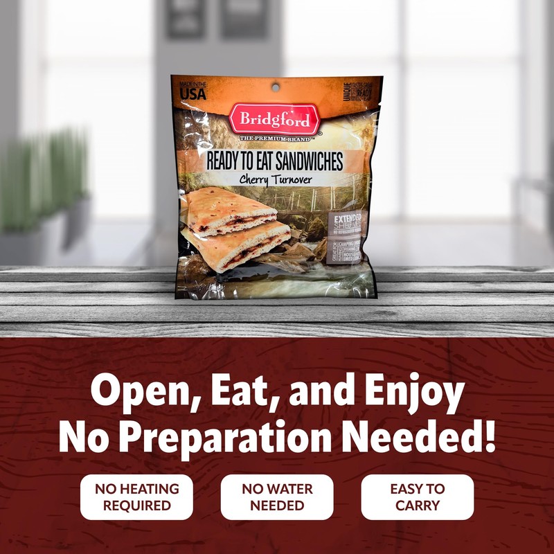 Bridgford Cherry Turnover - Shelf-Stable Survival Food Storage - 3