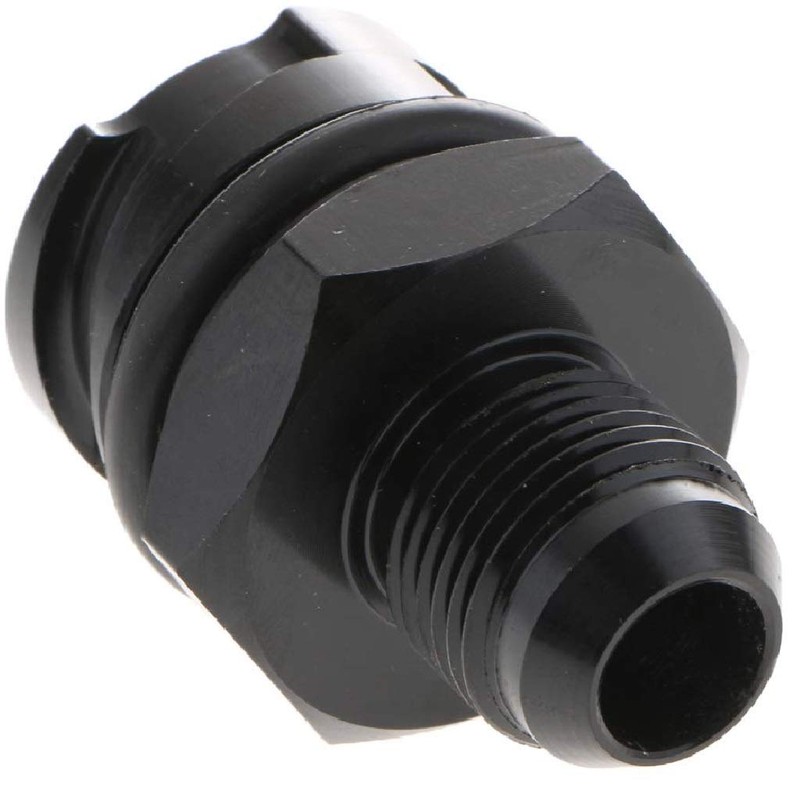 Billet Black Aluminum Valve Cover Oil Cap w/-10 AN Fitting