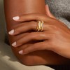 Picuzzy Interlocked Gold Rings, Stackable 18K Gold Plated Silver Interlocking