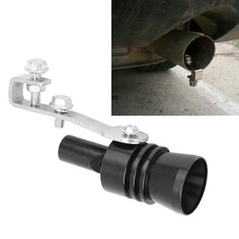 Compression Whistle Car Turbo Sound, Universal Aluminium Alloy Turbo Exhaust Sound Booster Rear Exhaust Pipe Car Modified Part TC-XL (Black)