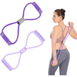 2PCS Ligas De Resistencia, Bandas De Resistencia Figura 8, Bandas Elásticas para El Entrenamiento De Yoga o Pilates