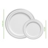 SETUP [60 Piece Combo Silver Trim Plastic Plates - Premium