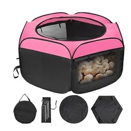 Brooder Box for Chick, Portable Baby Chicken Coop with Double Door and Zippered Cover, Small Animal Playpen Brooding Up to 15 Chicks, Ducklings, Waterproof Breathable Poultry Habitat Supplies