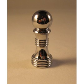Lite Accents Lamp Finial-BALL ON BASE-Chrome Finish, Highly detailed machined metal,FS