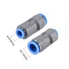 sourcing map Straight Push to Connector Reducer Fitting 12mm to