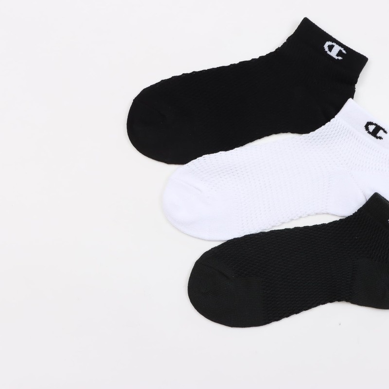 Champion CWSCB301 Women's Socks, 3 Pairs Set, Big Mesh, One