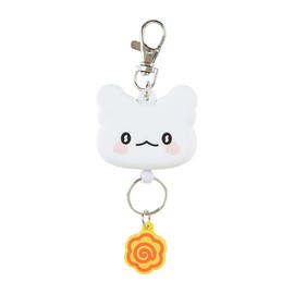 Sanrio 169498 Face Shaped Reel Key Chain Hanamaru Ghost Key Mascot, 5.1 x 2.0 x 0.7 inches (13 x 5 x 1.8 cm), Character