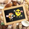36PCS Facial Stickers for Kids Cartoon Hawaiian Beach Theme Sticker
