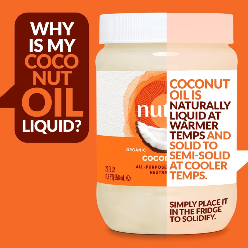 Nutiva Organic Steam Refined Oil, Coconut, 128 Fl Oz