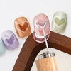 5pcs Heart Cat Eye Nail Magnet Set, Dual-Head Cylinder Magnet