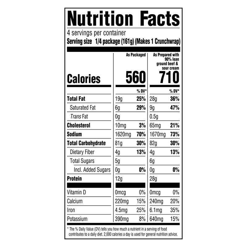 Taco Bell Crunchwrap Supreme Cravings Kit, 22.6 oz Box