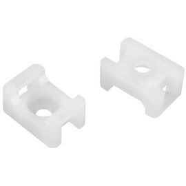 TOP-VIGOR Nylon-Kabelbinder-Halterung, 5,2 mm, Sattelbefestigung, Drahthalter, Kabelbinder, verstellbarer Kabelbinderhalter mit Selbstverriegelung für Draht- und Kabelordnung, Weiß, 150 Stück