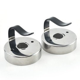 2Pcs Stainless Steel Donut Mold Detachable Professional Doughnut Mold Cookie Cutter Ring Molds with Handle Baking Tools for Doughnut Kitchen Pastry Baking, Silver