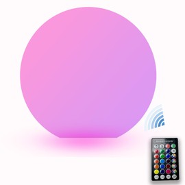OUSCACH LED Night Light,16 Color with Remote Control IP68 Waterproof Led Ball Lights,Rechargeable and Dimmable Cordless Portable Floating Pool Lights, 8-Inch LED Orb Lamp for Swimming Pool Hot Tub