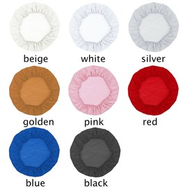 cyclamen9 Bar Stool Cover Round Chair Slipcover Protector Elastic with Non-Slip Backing and Elastic Band for Home Seat Cloth Coffee,45-50cm (Pink)