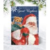 Great Nephew Christmas Card - Santa & Ted - Medium