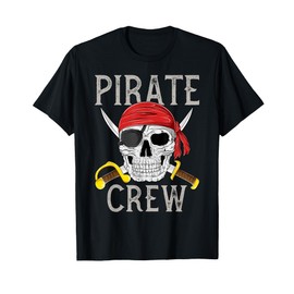 Pirate Crew Jolly Roger Flag Skull Family Matching Pirates T-Shirt