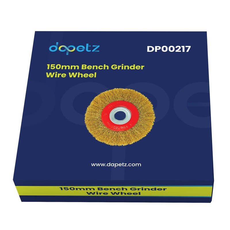 Dapetz® 150mm 6" Bench Grinder Wire Wheel – Brassed Crimped