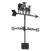 Metal Weather Vane Black Cute Animal Design Sturdy Durable Decorative
