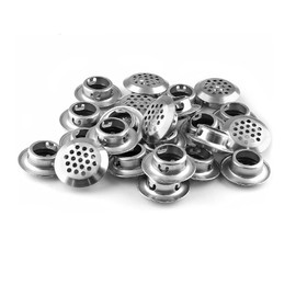 29mm / 1.14” Round Air Vent, Circular Soffit Vent，Stainless Steel Mesh Hole Louver, for Kitchen, Bathroom, Cabinet and Wardrobe（50Pcs, Silver）