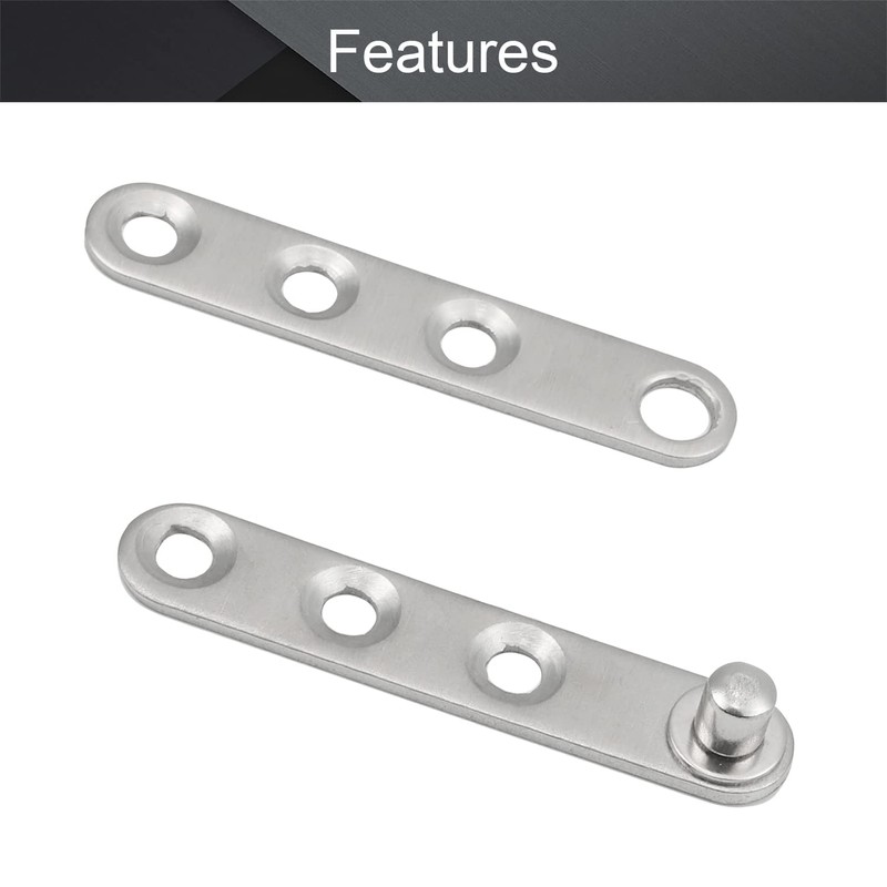 MroMax 1Pcs 59mm Length Stainless Steel 360 Degree Rotable Door